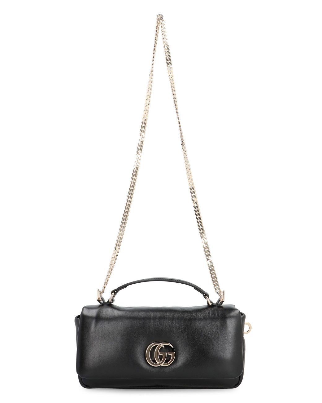 Gucci Black Small Gg Milano Leather Handbag