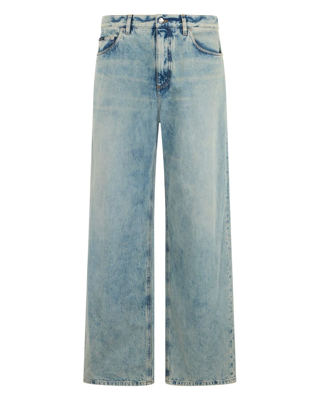 Dolce & Gabbana Blue Wide Leg Jeans for men