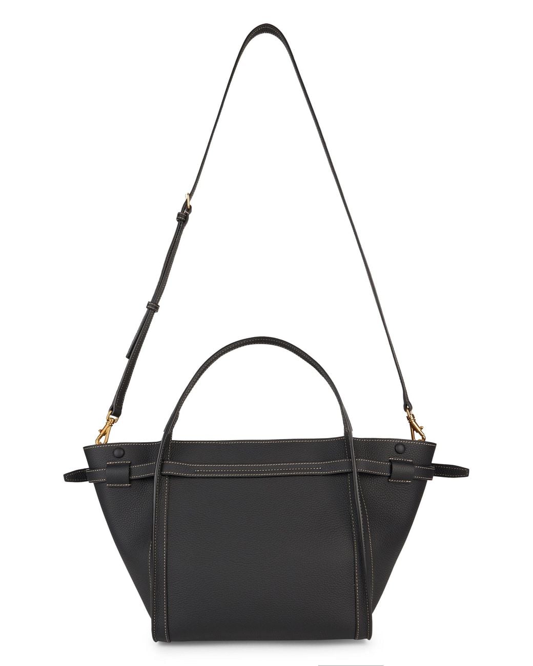 Tod's Black Small Leather Shopping Handbag