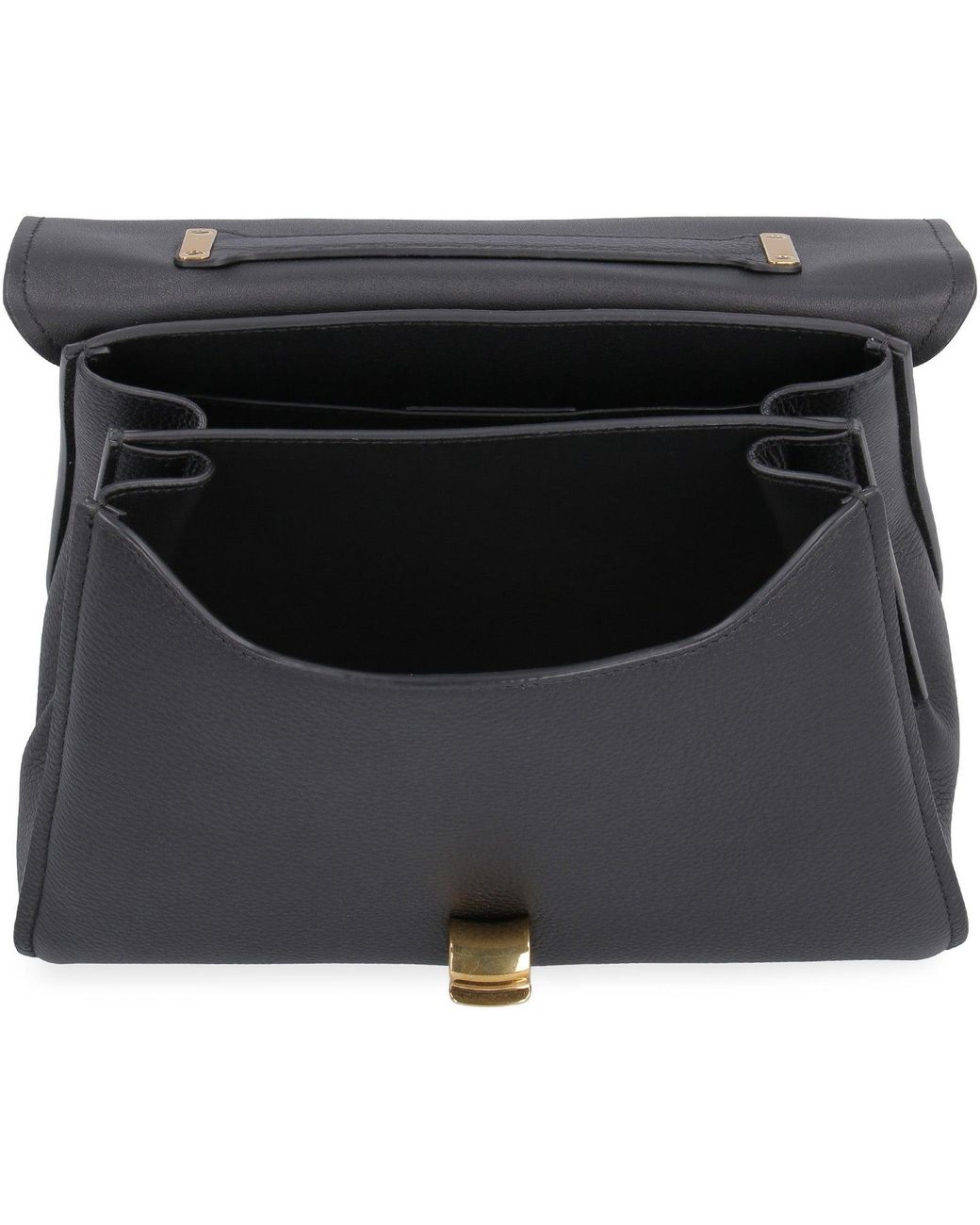 Ferragamo Blue Gancini Pebbled Leather Handbag