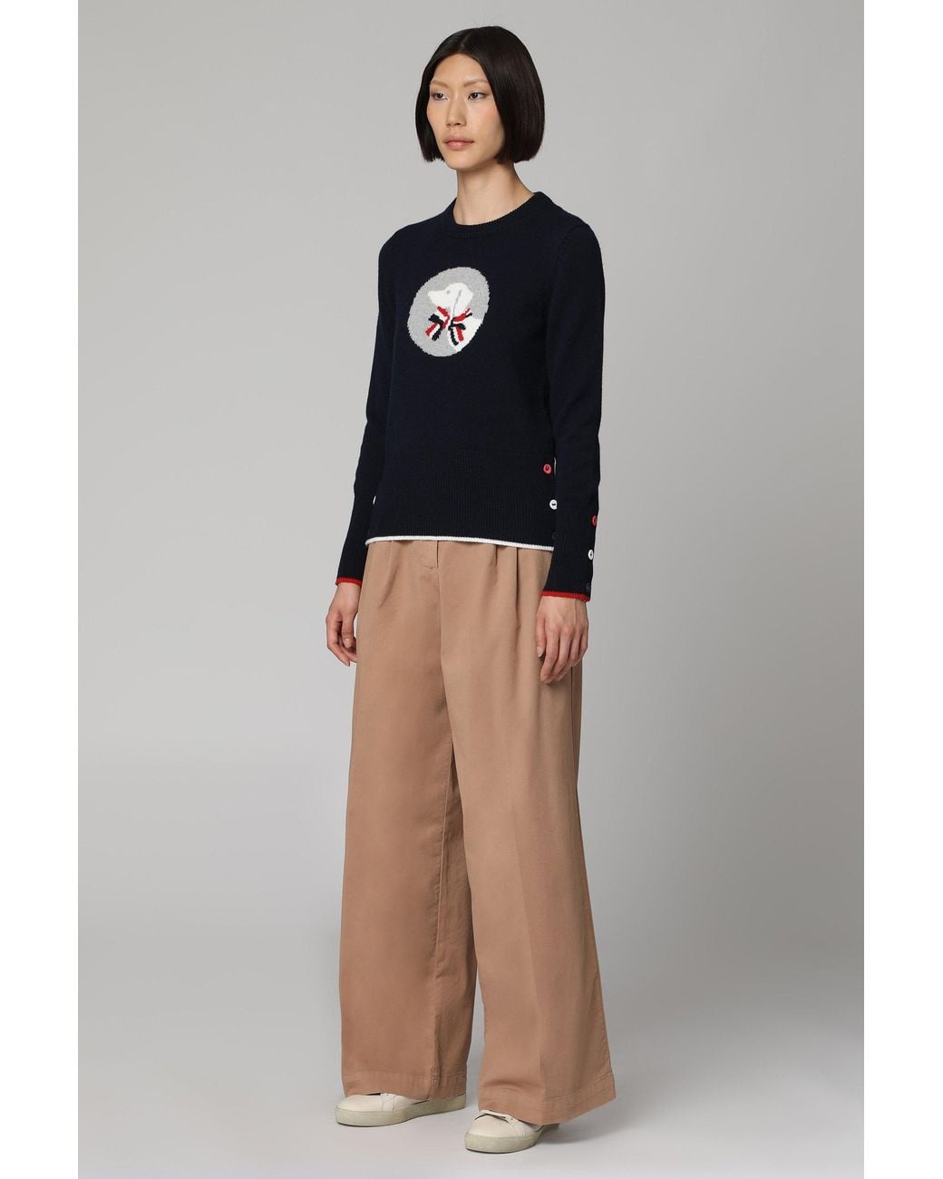 Pinko Brown Robotech Cotton Trousers