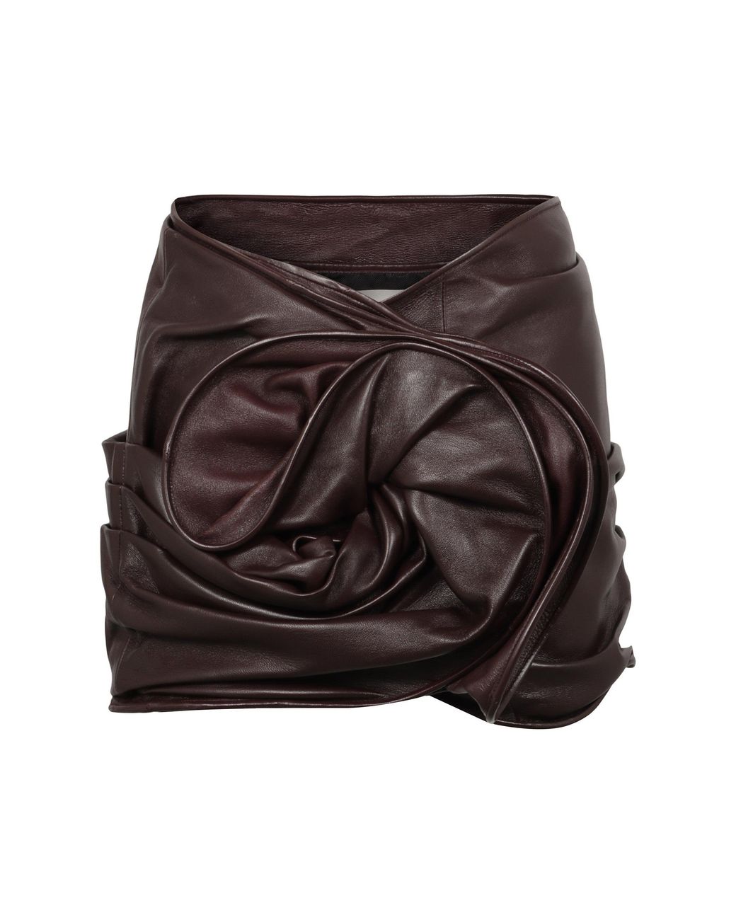 Magda Butrym Brown Leather Mini Skirt