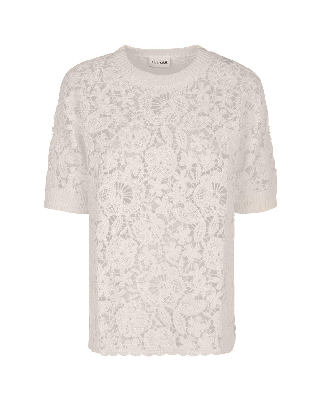 P.A.R.O.S.H. White Lace Blouse