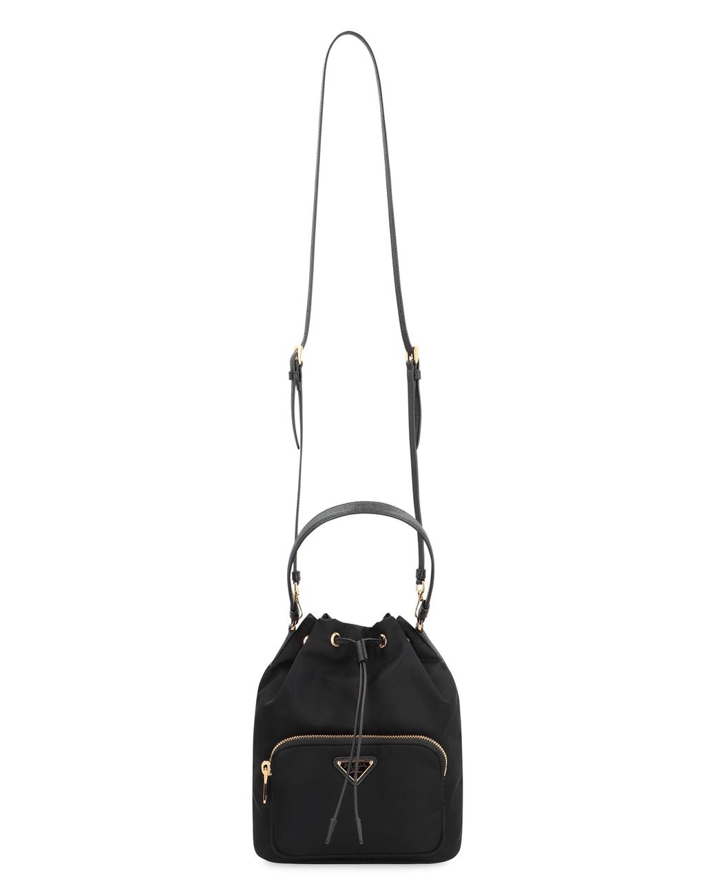 Borsa a secchiello Duet di Prada in Black