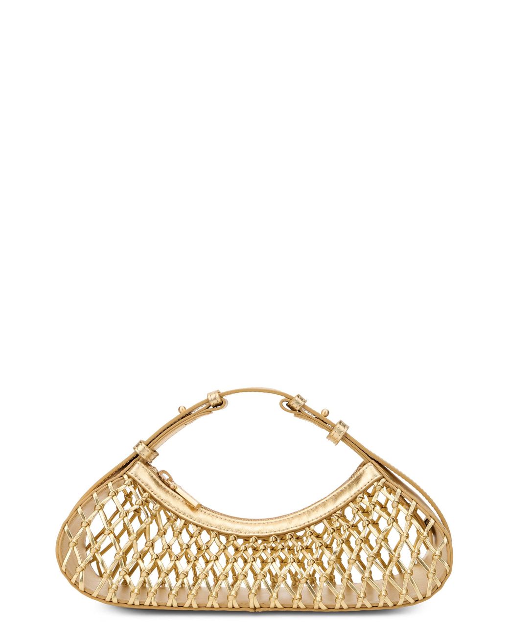 Cult Gaia Natural Handbag With Curved Design