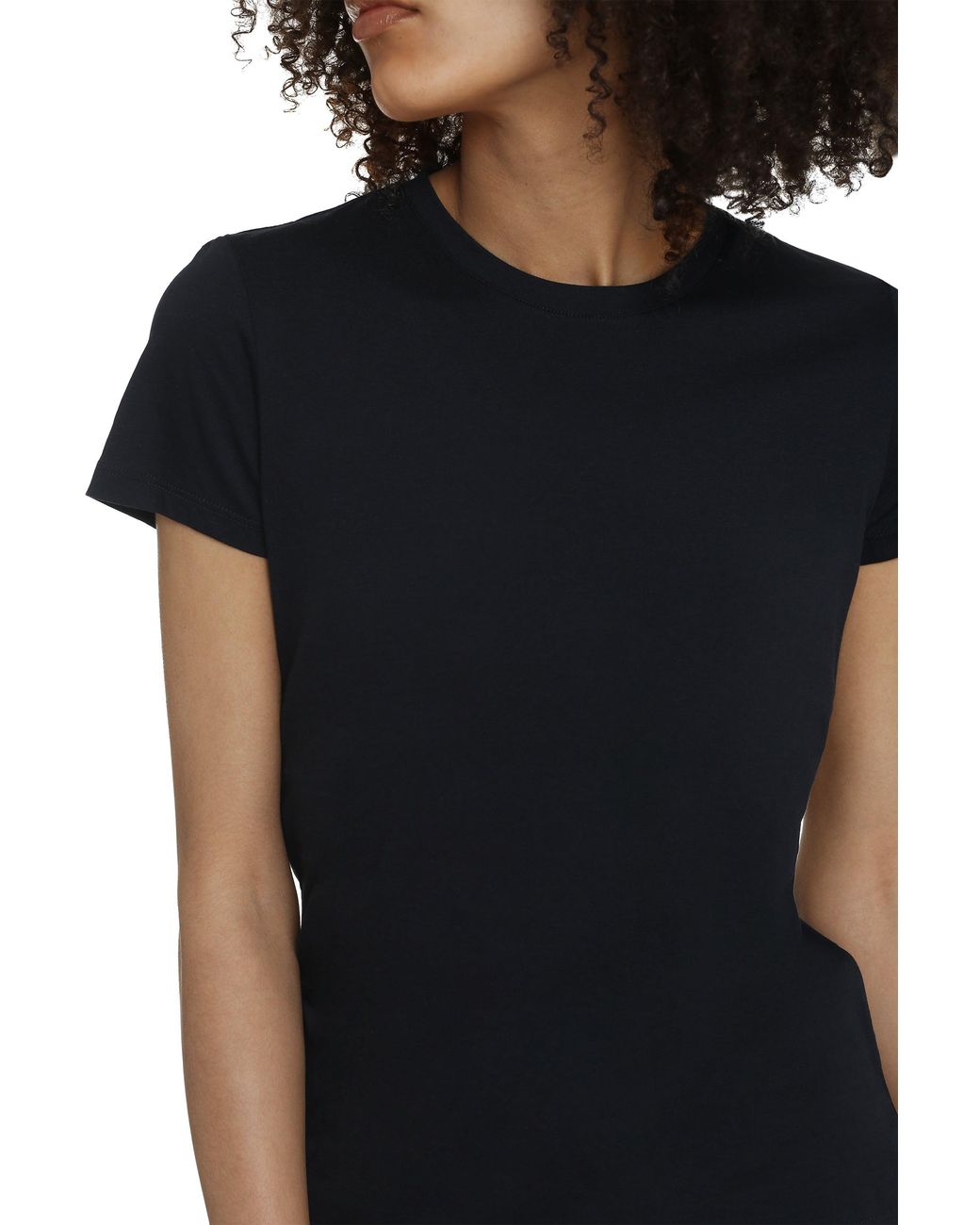 Vince Black Cotton Crew-Neck T-Shirt T-Shirts & Jerseys