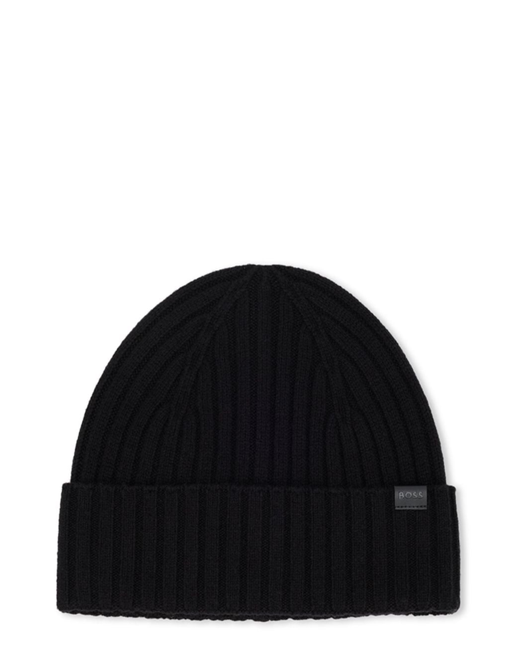 Boss Black Knit Hat for men