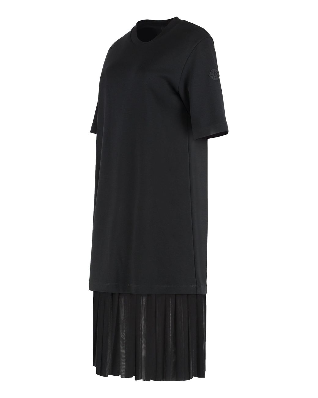 Moncler Black Cotton And Tulle Dress