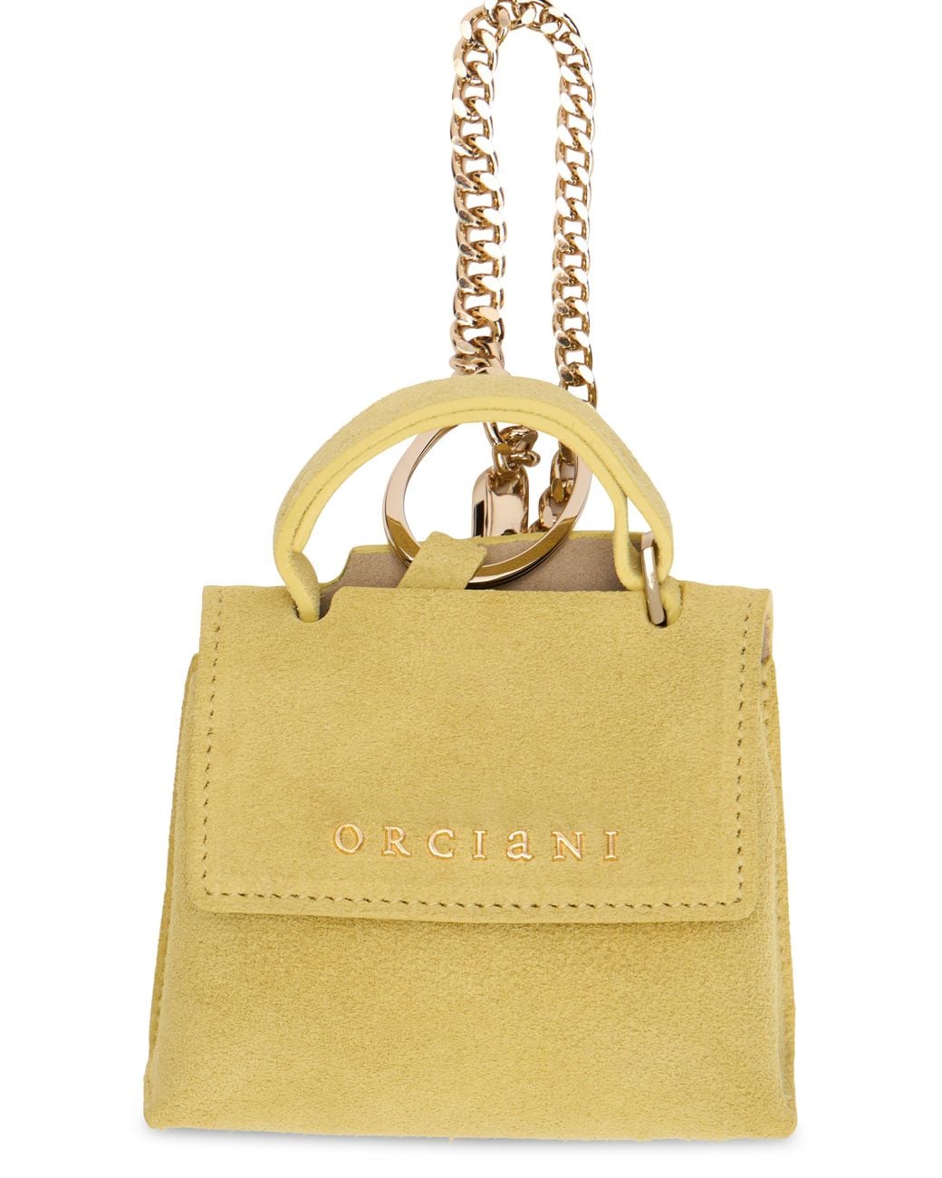 Orciani Metallic Sveva Mini Suede Bag