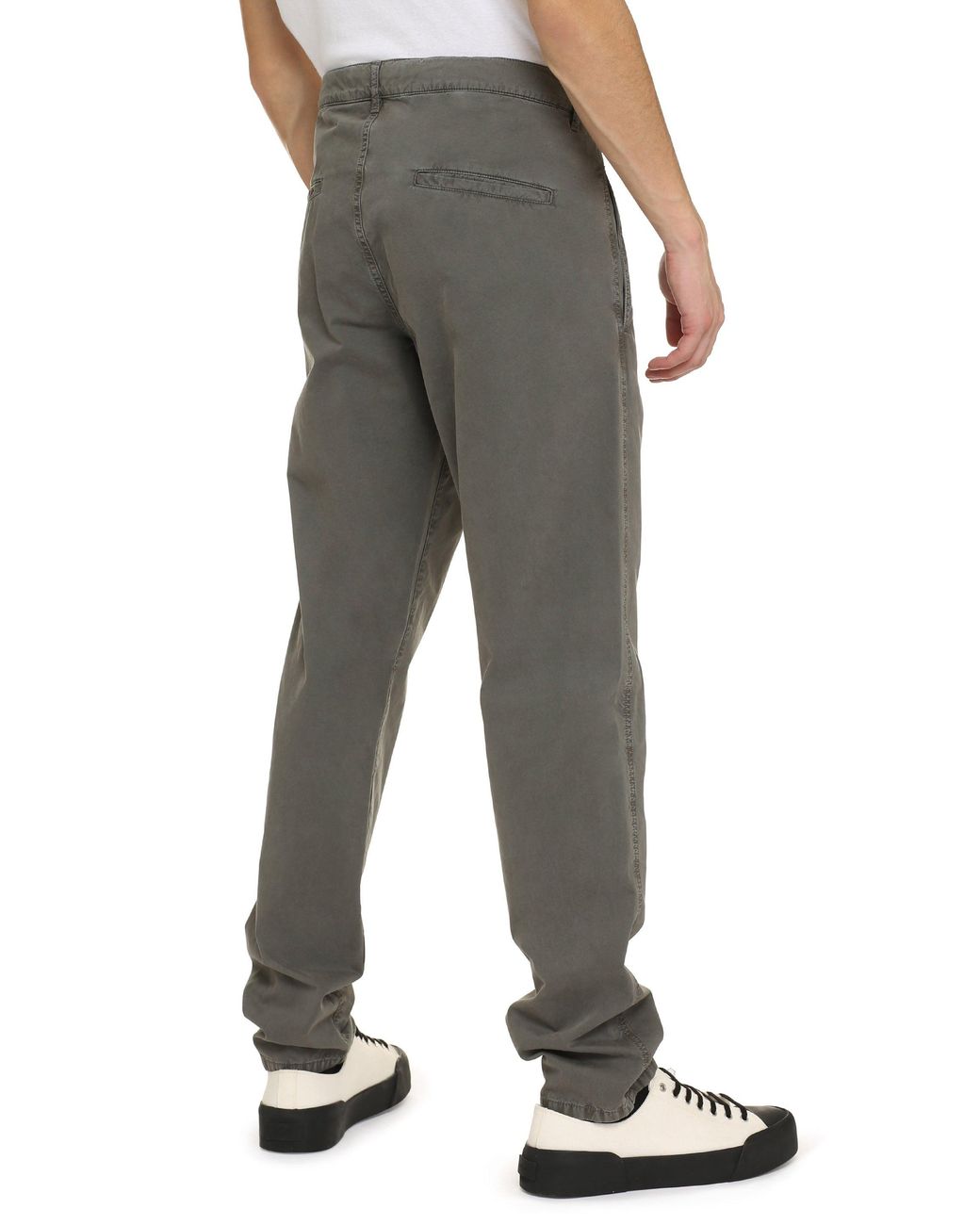 Aspesi Gray Cotton Trousers for men