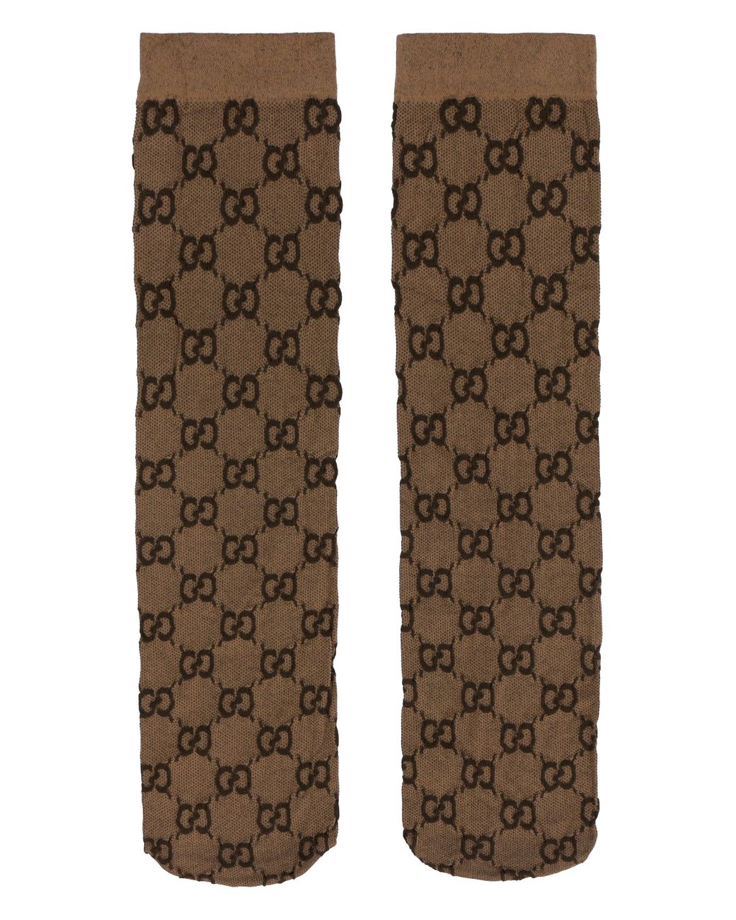 Gucci Synthetic Classic Kneehigh Sock in Brown Lyst