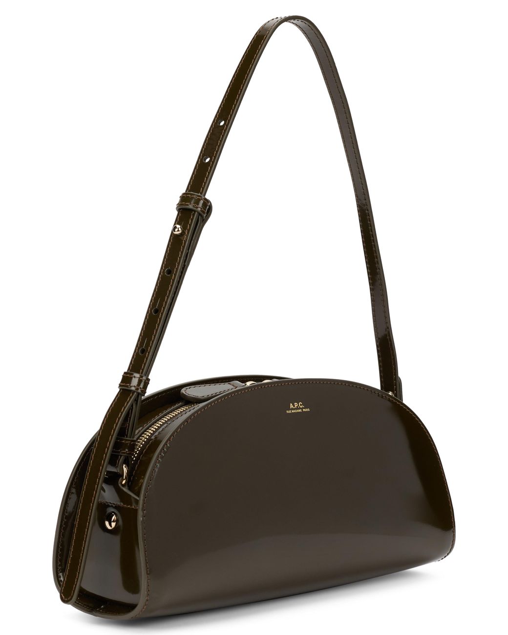 A.P.C. Brown Leather Shoulder Bag