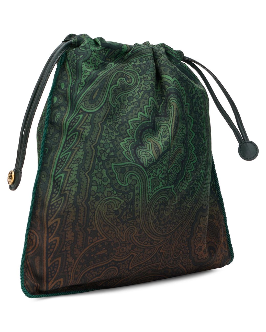 Etro Green Bosa Bag With Paisley Pattern