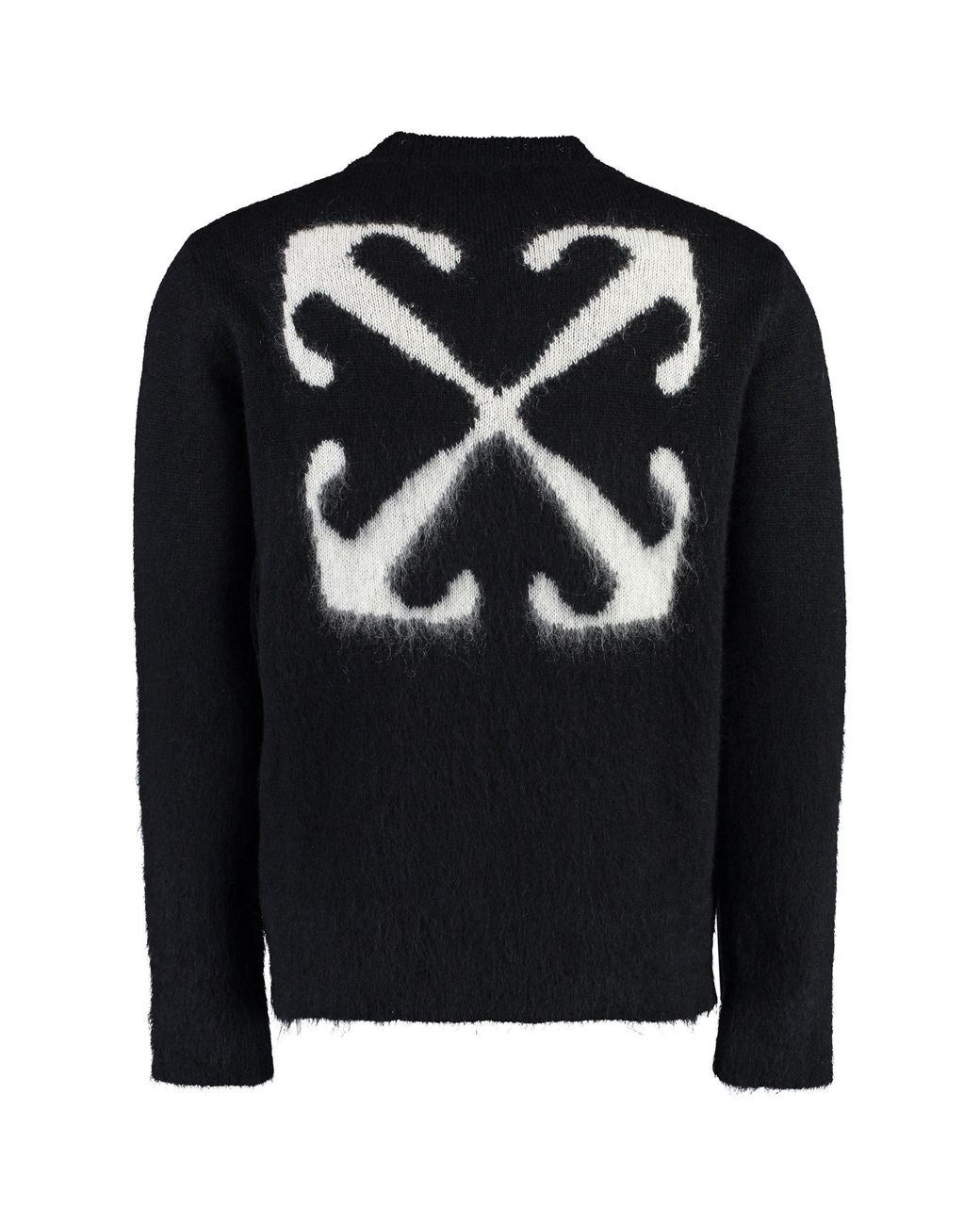 Off-White c/o Virgil Abloh Black Mohair Blend Sweater Mohair; Polyamide; Wool Sweatshirts for men