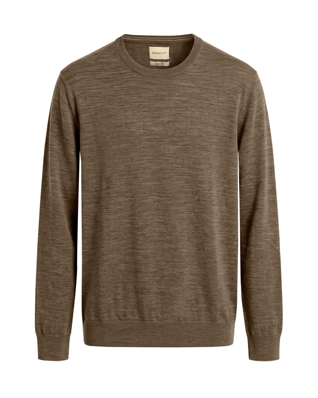 Gant Green Wool Crew Neck Sweater for men