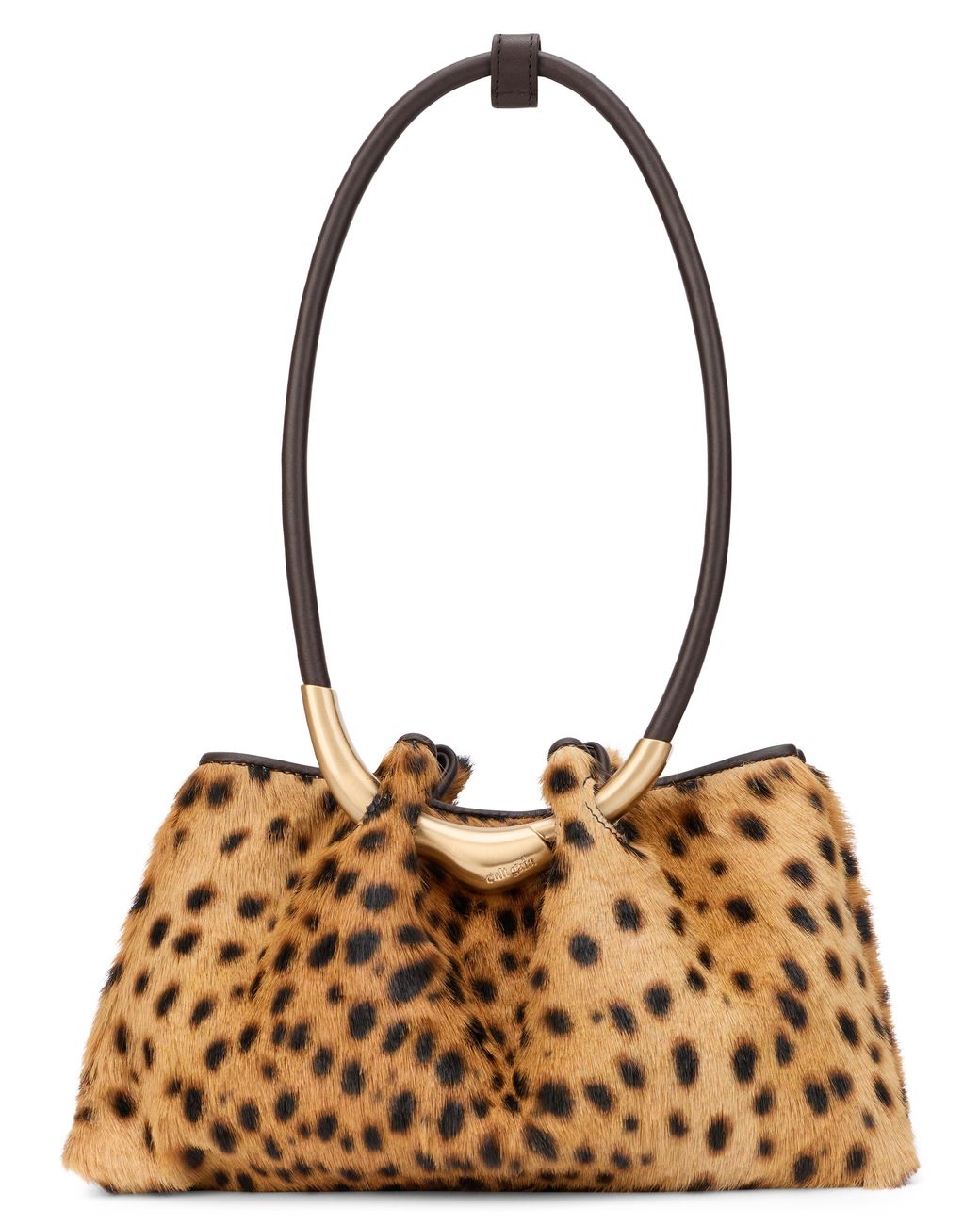 Cult Gaia Brown Animal Print Shoulder Bag