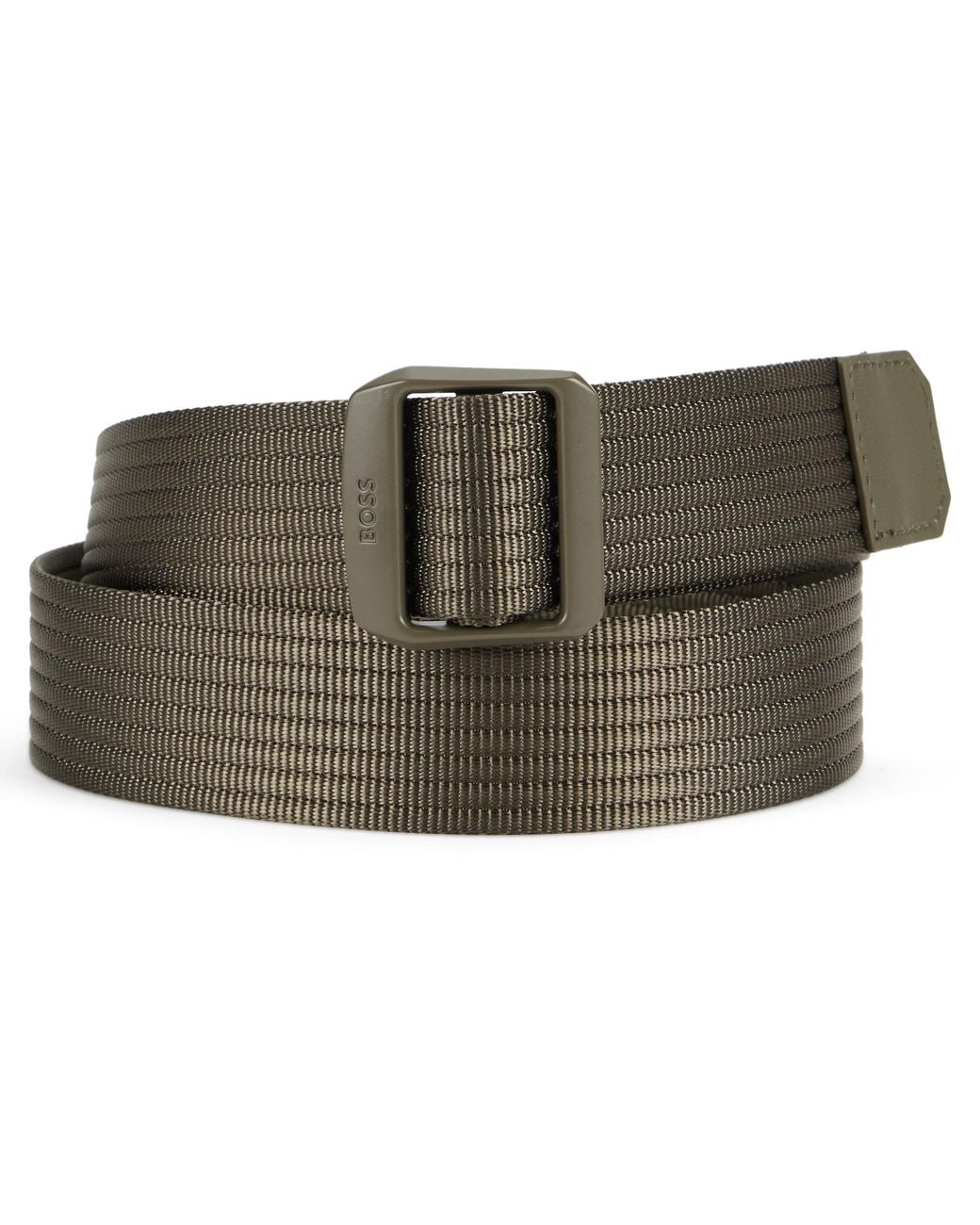 Boss Brown Fabric Belt for men