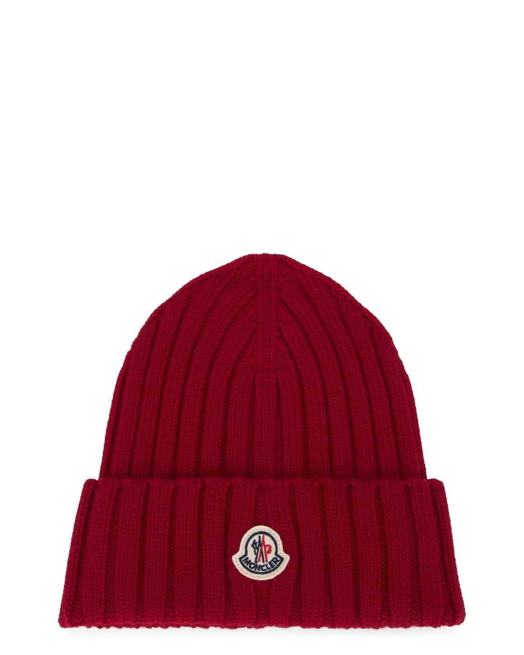 Moncler Red Wool Beret Virgin Hat