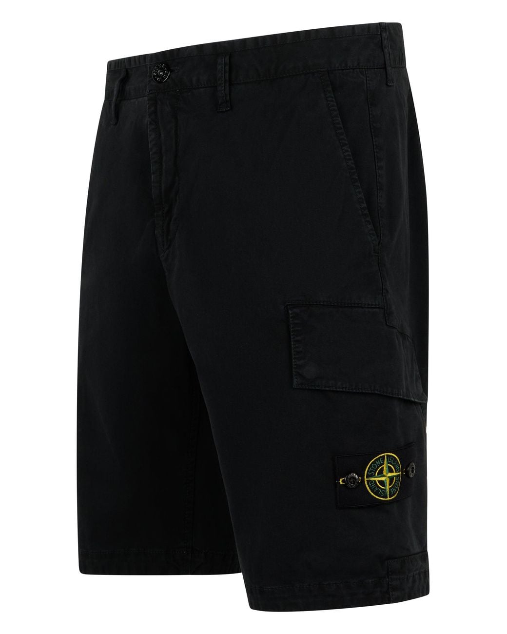 Stone Island Black Bermuda Cargo for men
