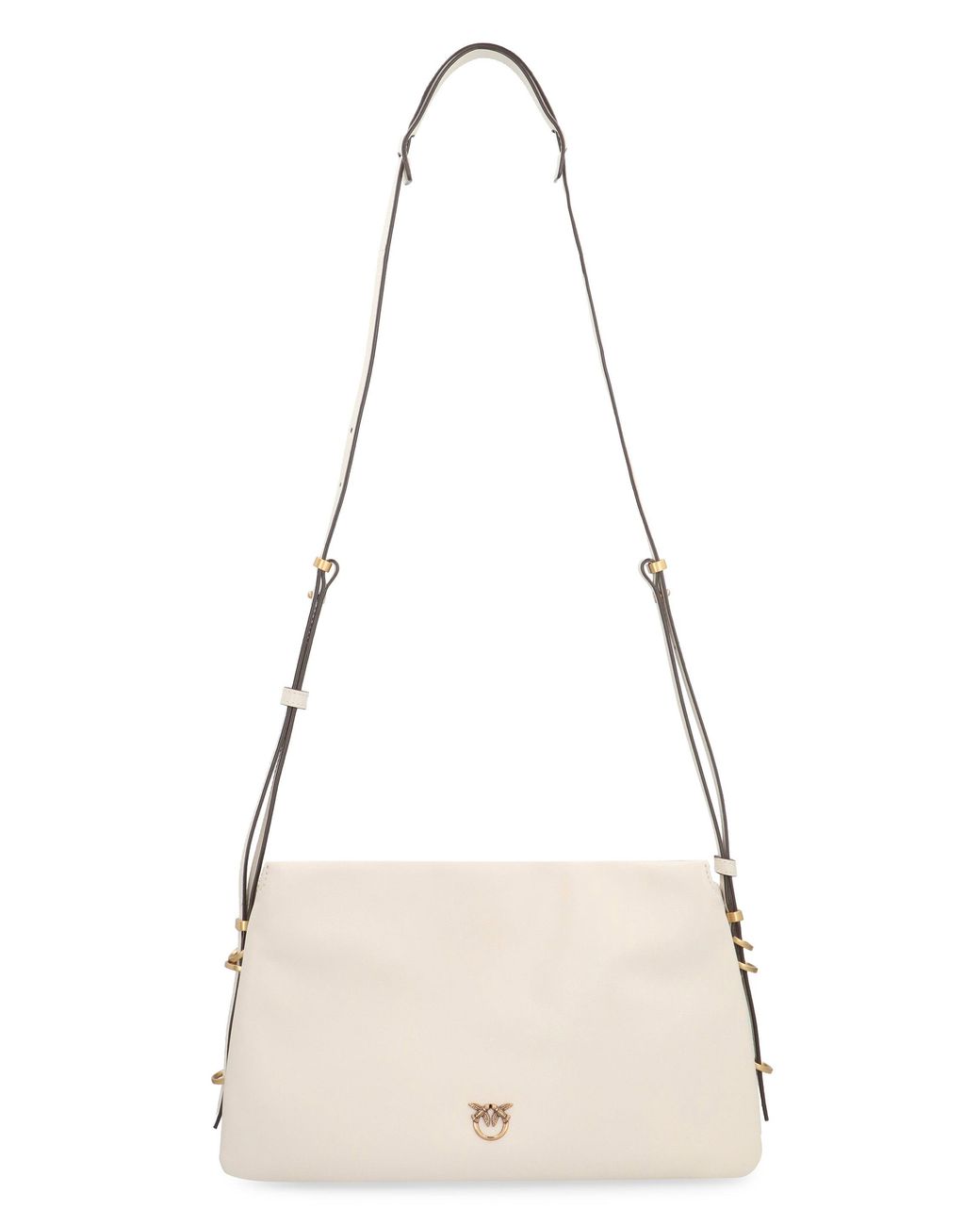 Pinko Natural Leather Crossbody Bag One, Two, Three Calf Shoulder