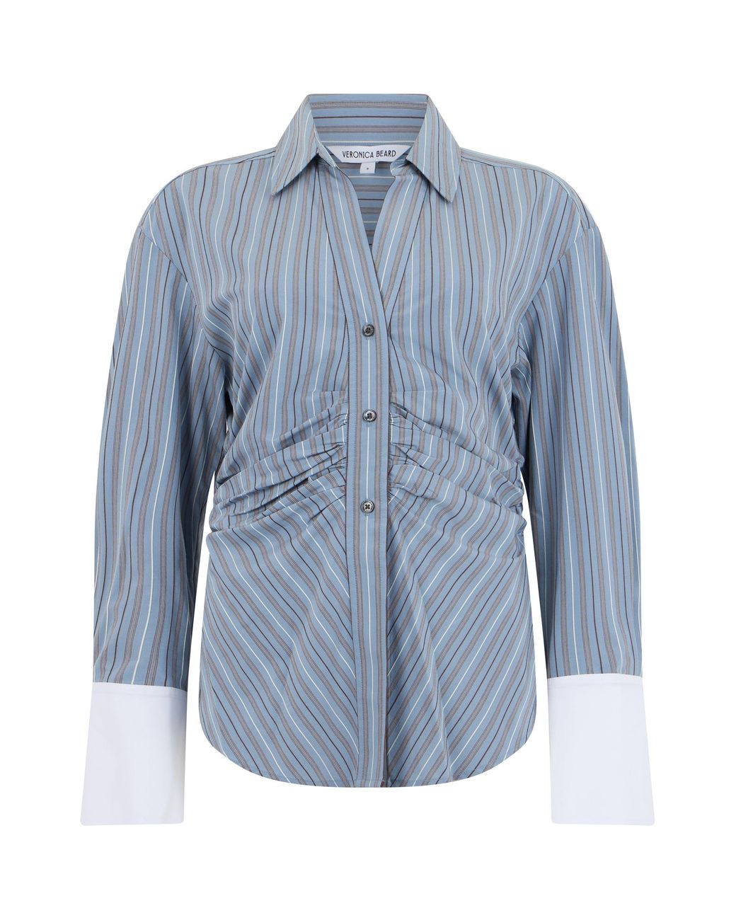 Veronica Beard Blue Striped Shirt