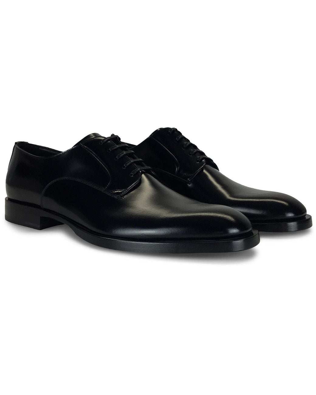 Dolce & Gabbana Black Patent Leather Lace-Up Shoes for men