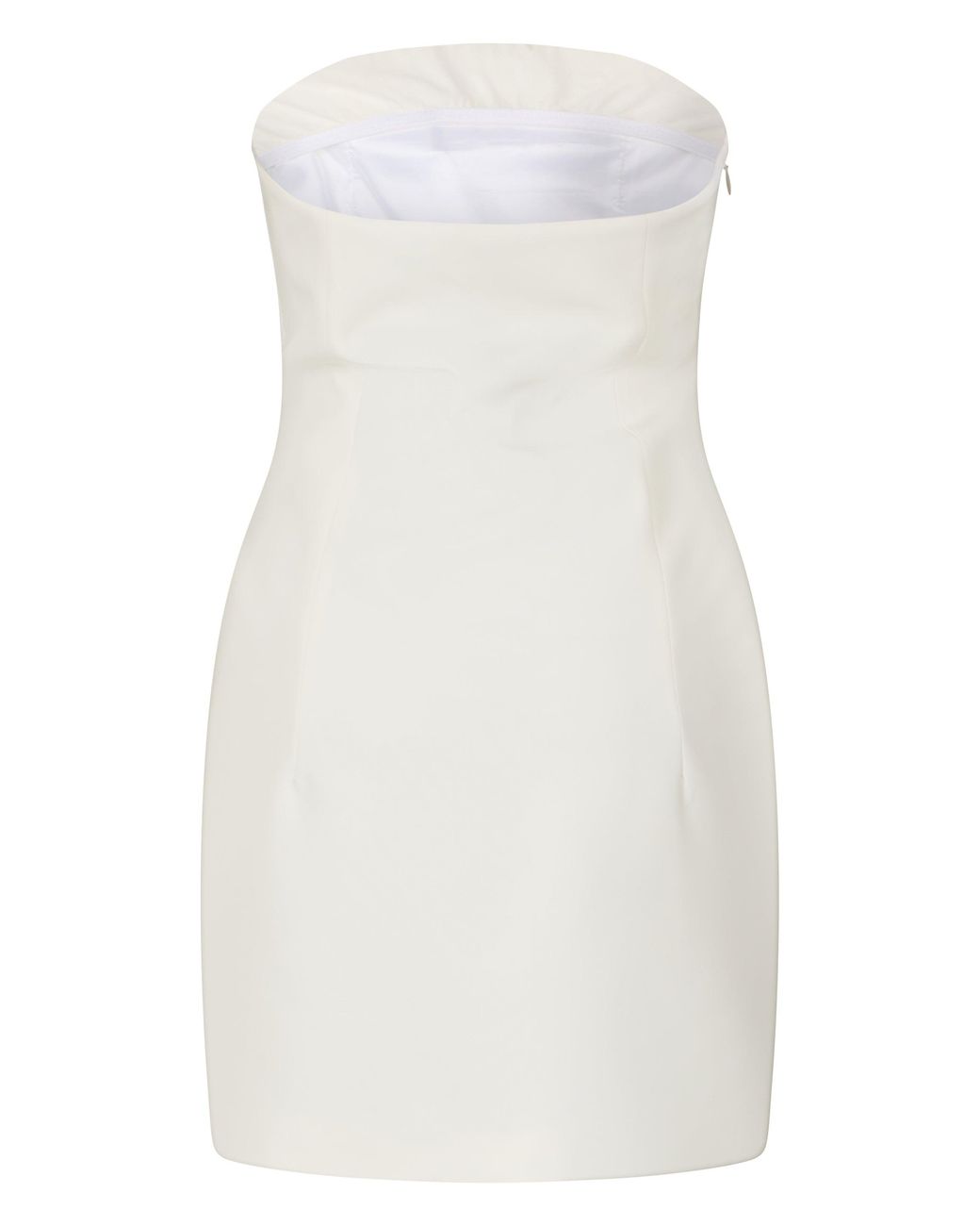 The Attico White Sleeveless Dress Heart-Shaped Neckline Polyester