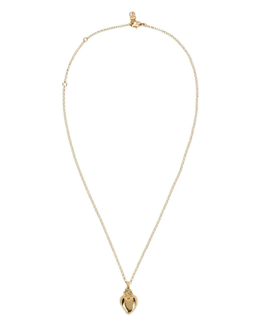 Dolce & Gabbana Metallic Necklace With Heart Pendant