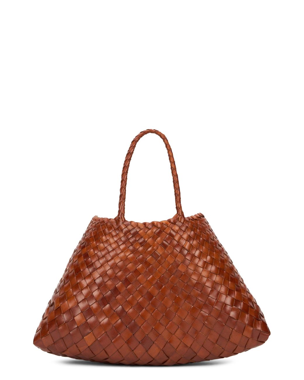 Borsa tote intrecciata ampia di Dragon Diffusion in Brown