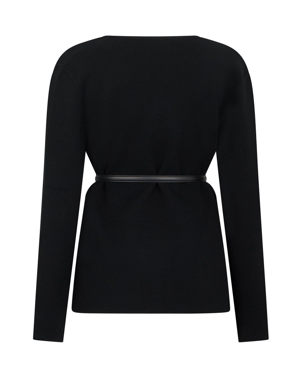 Max Mara Black Cardigan With A Thin Belt