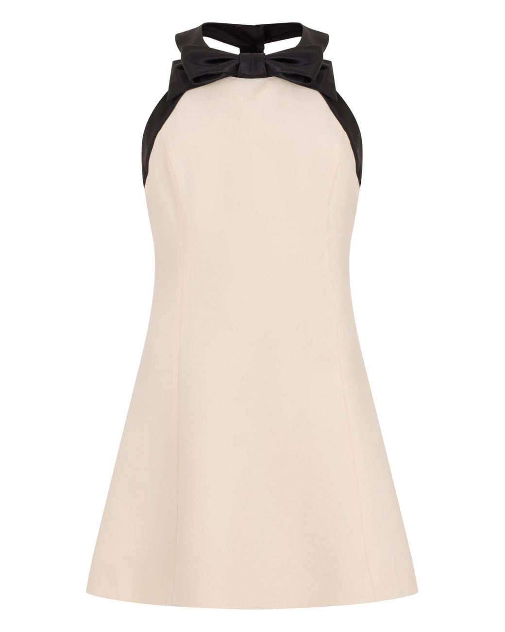 Valentino Garavani Natural Flared Dress With Bow