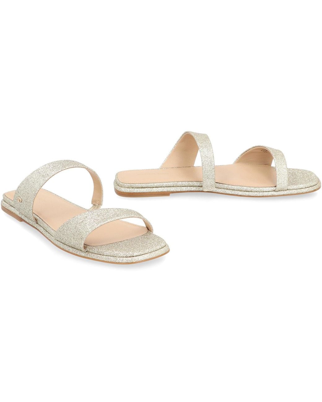 MICHAEL Michael Kors White Leather Sandals Jaida Cow Hide