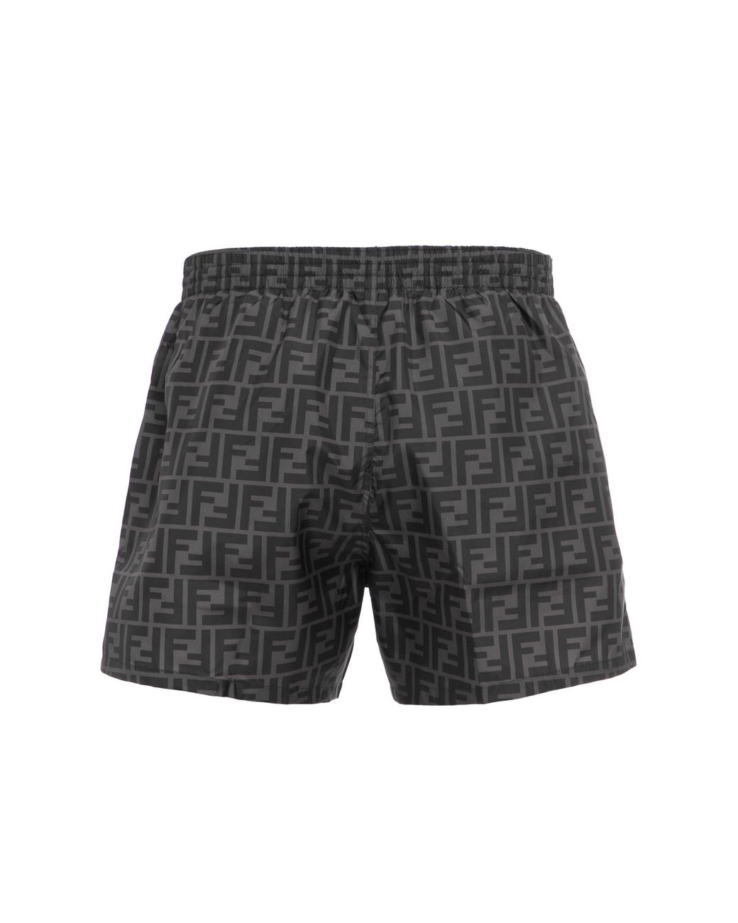 Fendi Gray Nylon Swim Shorts for men
