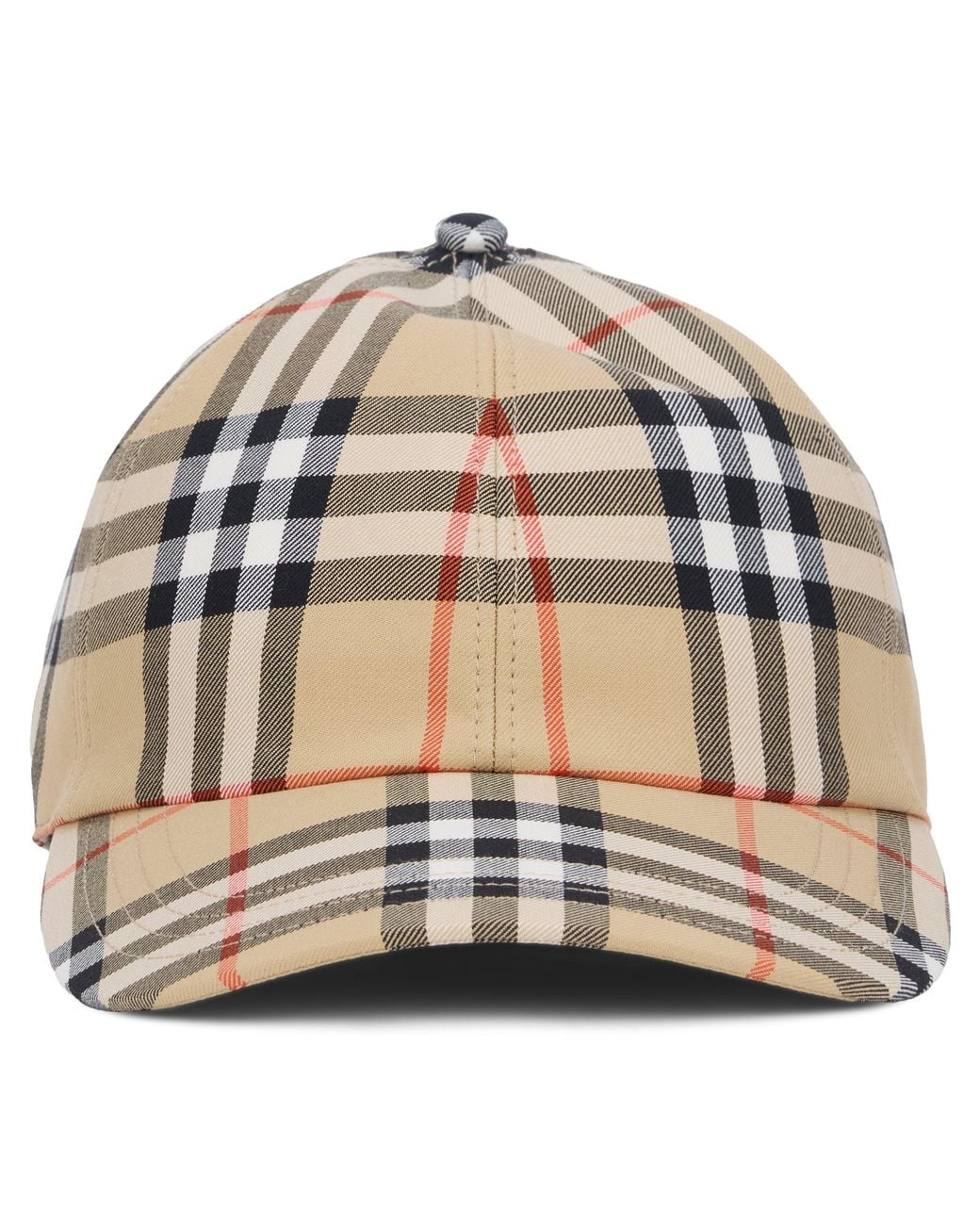 Burberry Natural Tartan Cap With Visor for men
