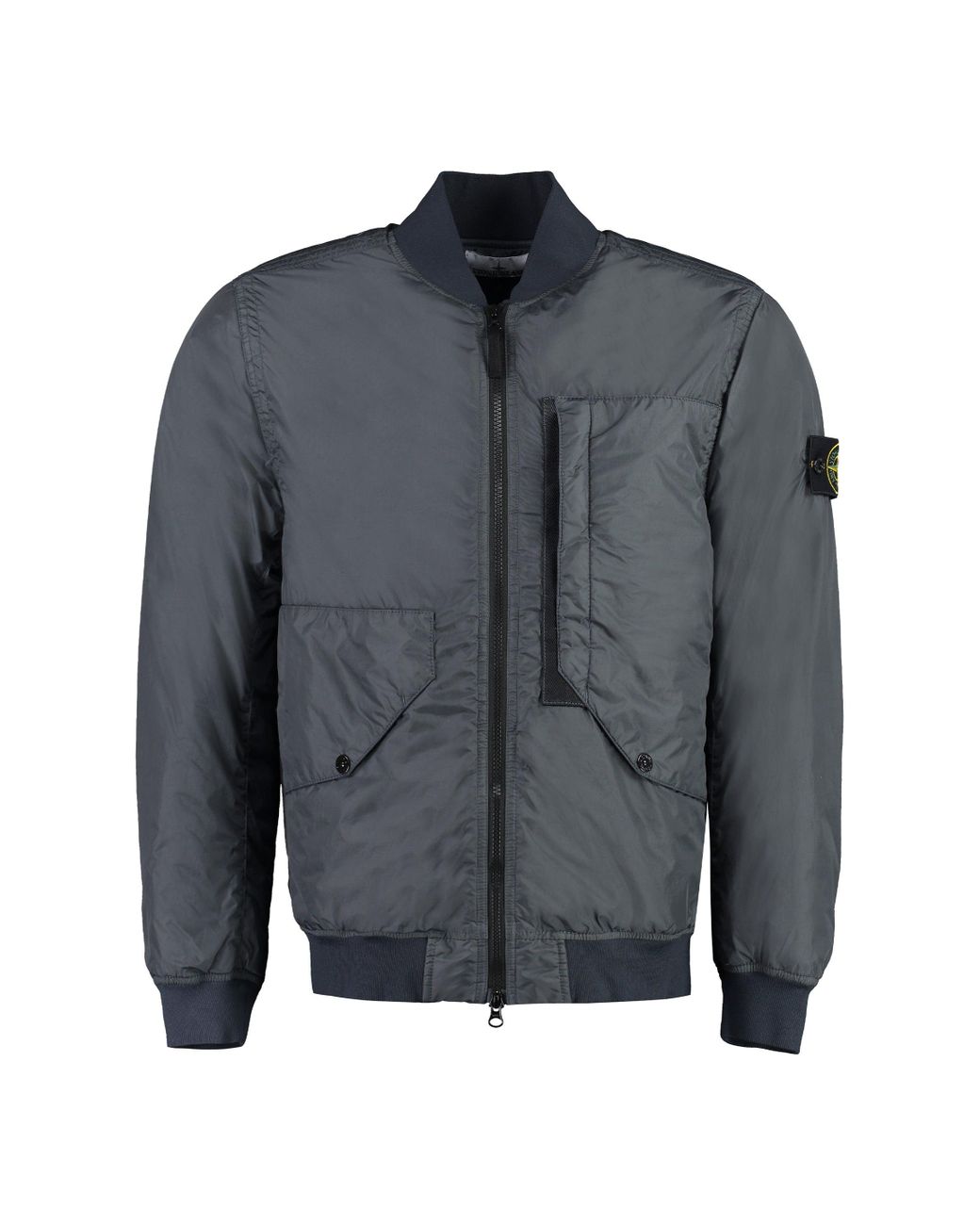 Stone Island Nylon Bomber Jacket in Grey for Men Lyst UK