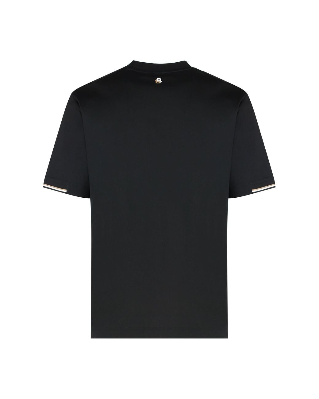 Boss Black Cotton Crew-Neck T-Shirt for men