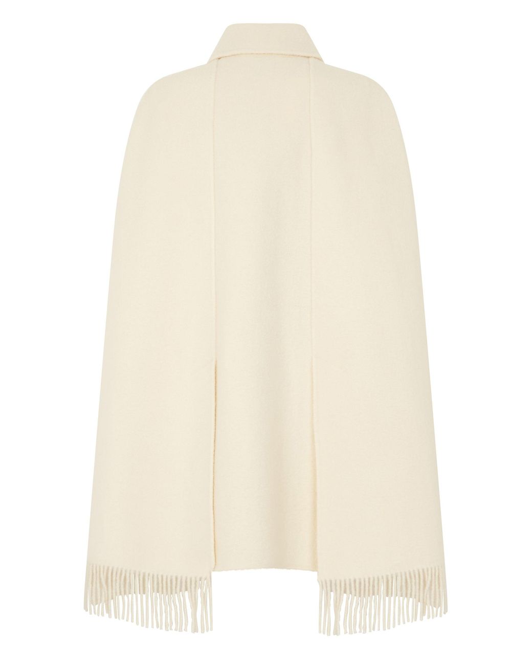 Totême Natural Coat With Cape Made Of Wool