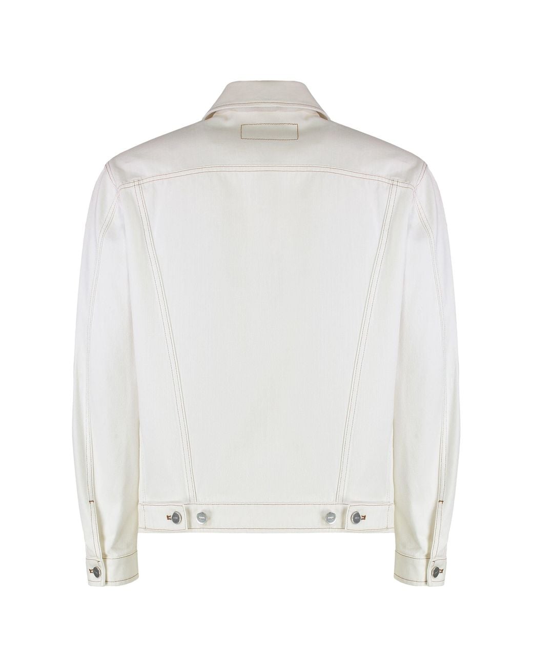 Fendi White Denim Jacket Cotton for men