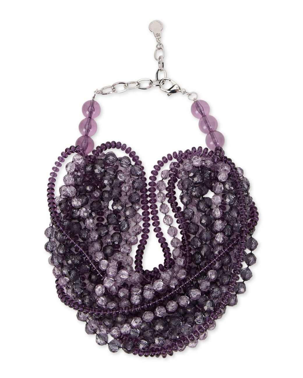 Emporio Armani Pink Multi-Strand Collar For Beads
