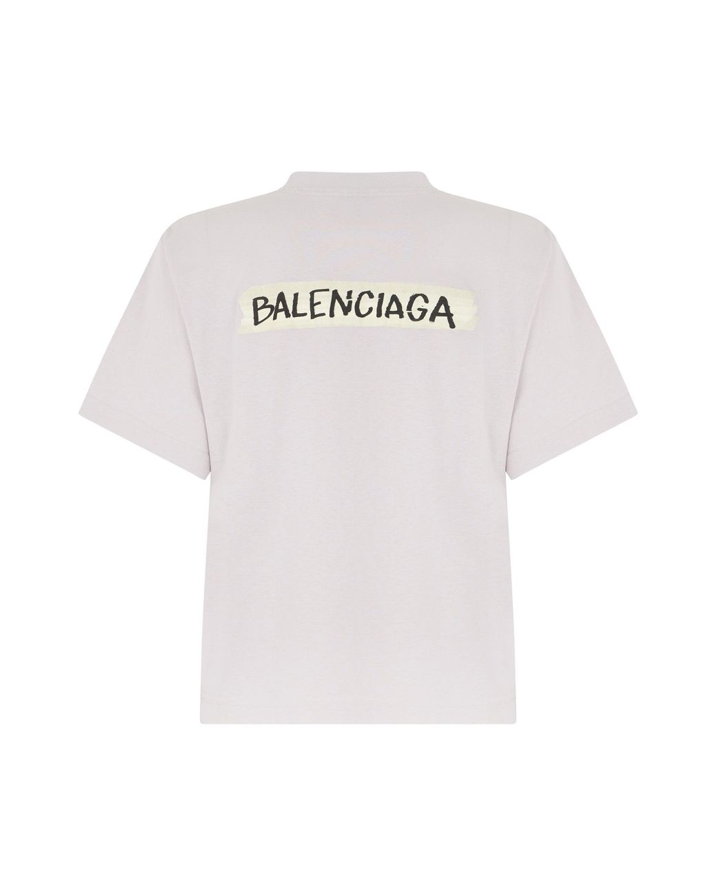 Balenciaga White Cotton T-Shirt With Logo