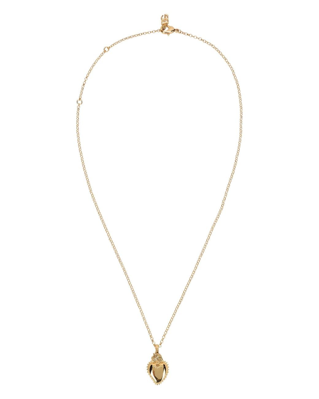 Dolce & Gabbana Metallic Necklace With Heart Pendant