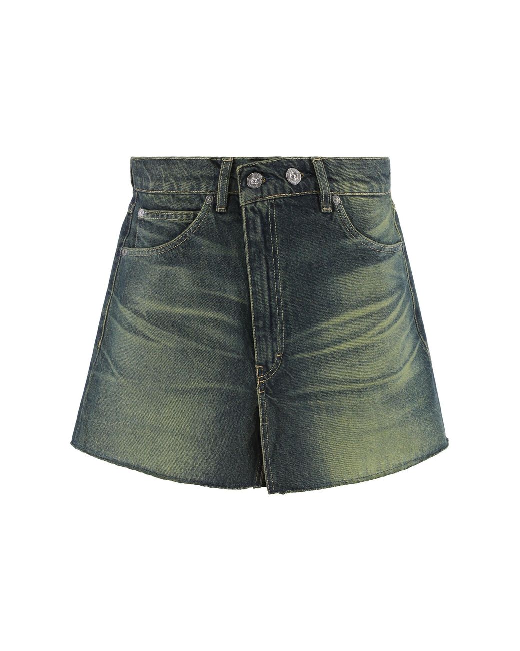 Our Legacy Green Cover Denim Mini Skirt