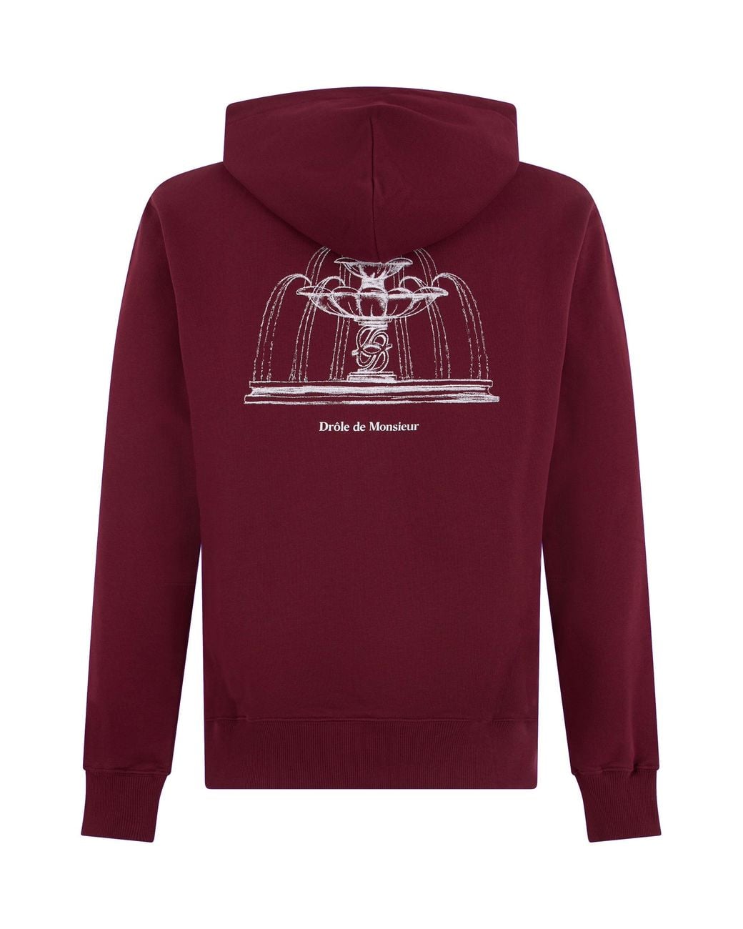 Drole de Monsieur Red Drole De Monsieur Mini Logo Cotton Hoodie For for men