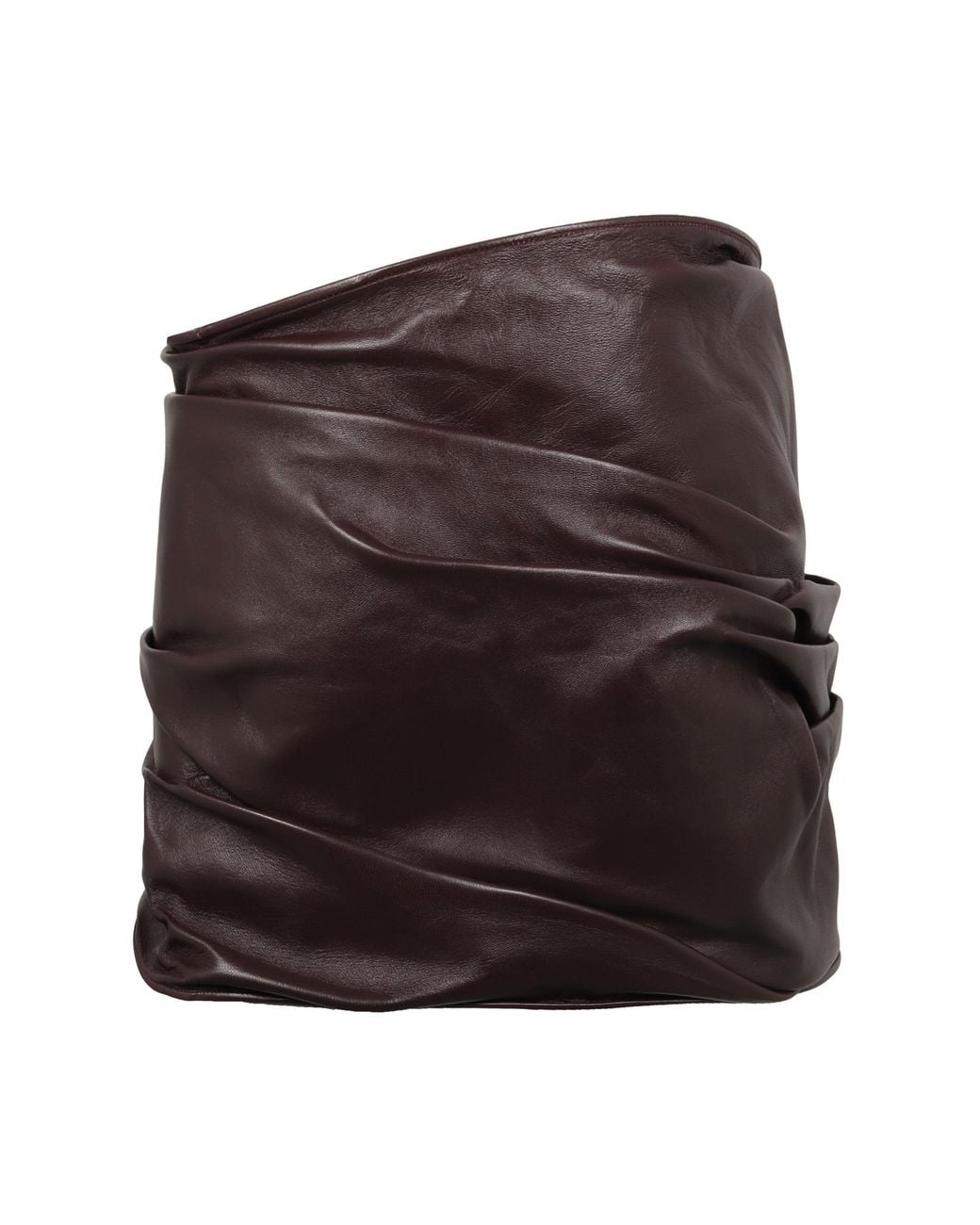 Magda Butrym Brown Leather Mini Skirt