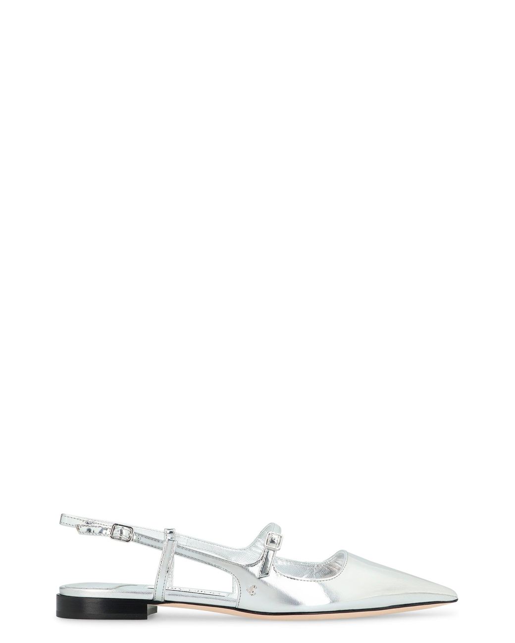 Jimmy Choo White Didi Leather Slingback Pumps Ballerina Shoes