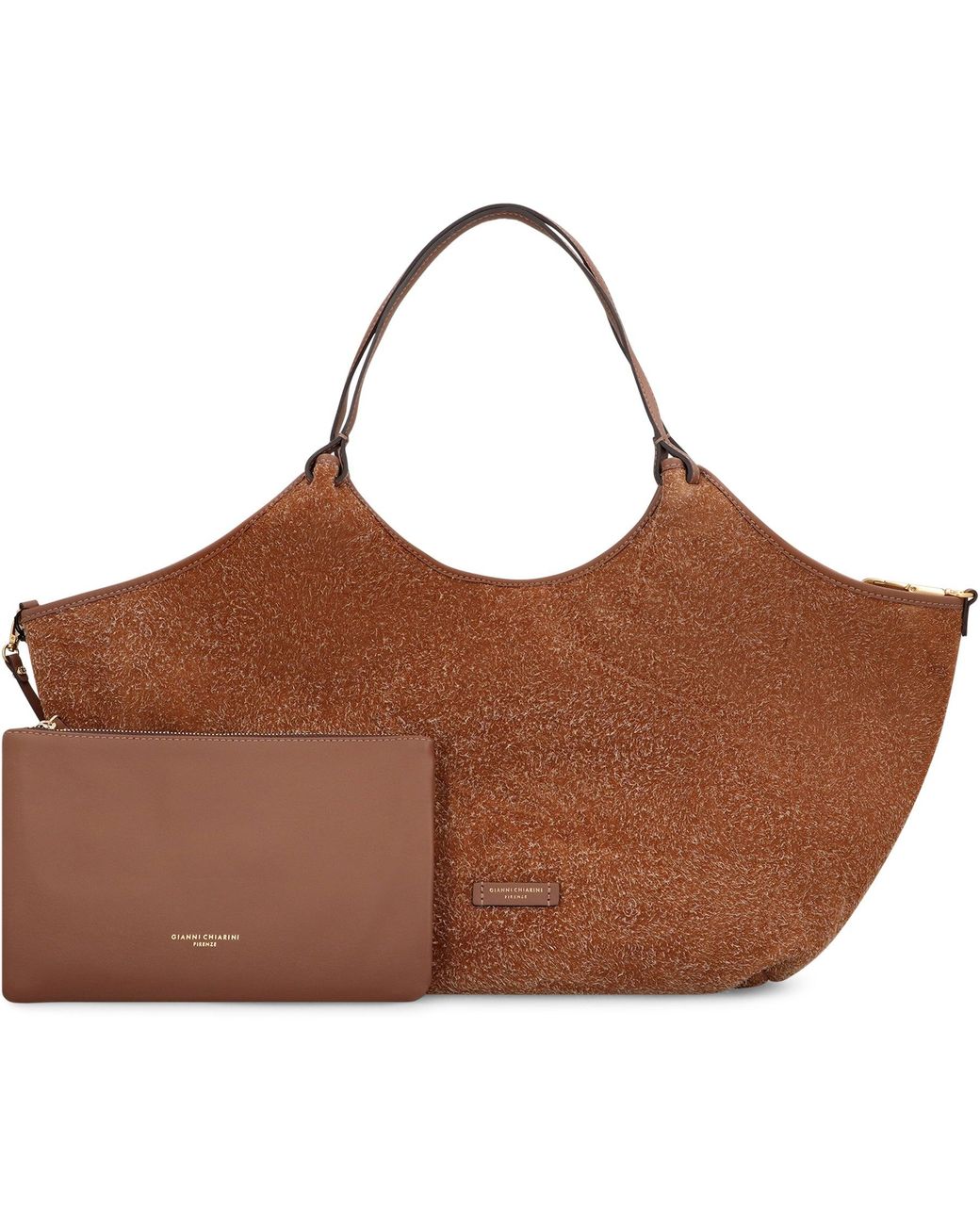 Gianni Chiarini Brown Dua Suede Handbag