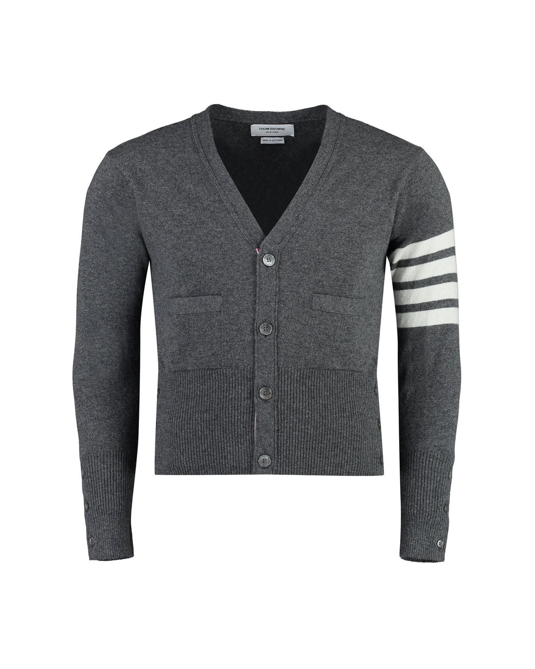Thom Browne Black Cashmere Cardigan for men