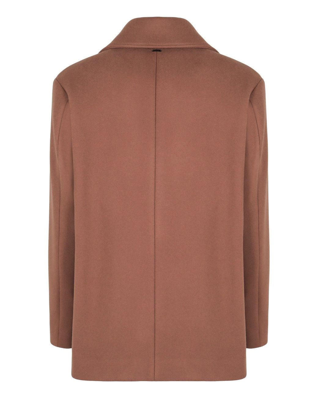 Herno Brown Peacoat for men