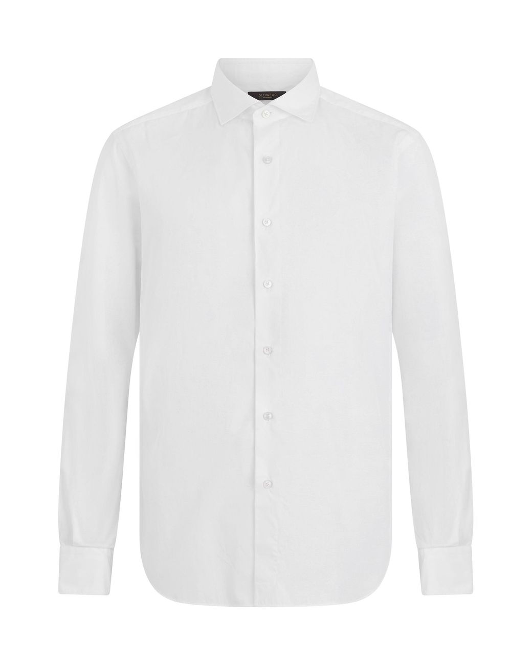 Slowear White Lightweight Cotton Long-Sleeve Dress Shirt for men