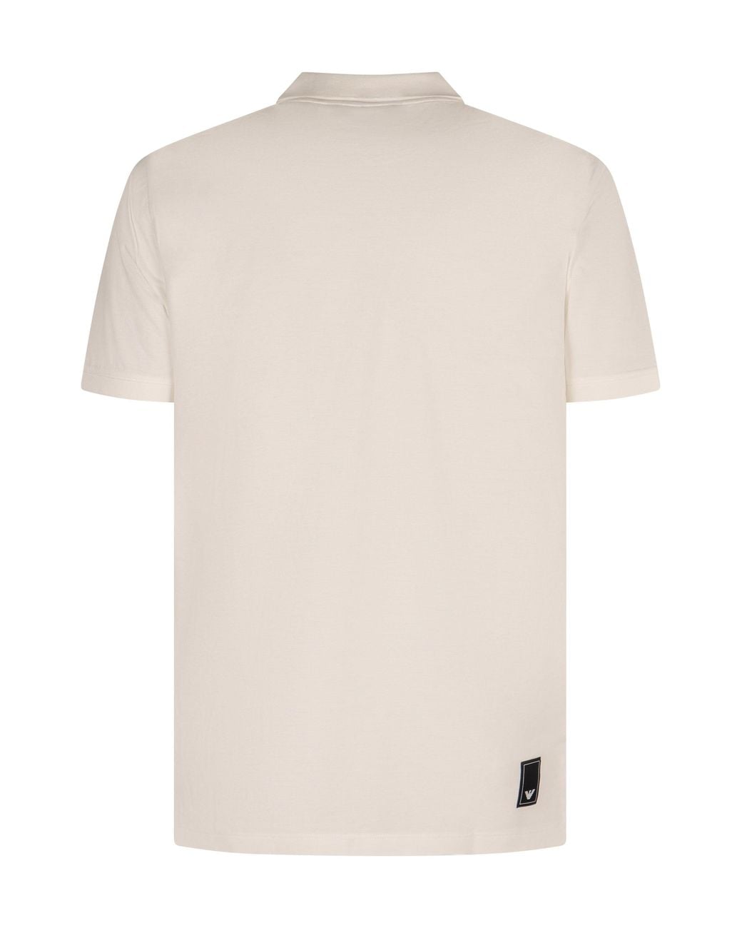 Emporio Armani Natural Knitted Cotton Polo Shirt for men